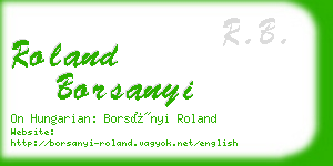 roland borsanyi business card
